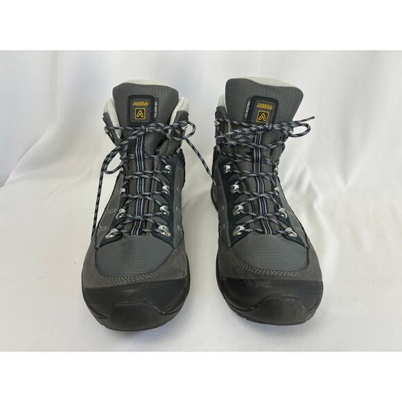 Asolo Falcon GV Boots Mens 12 Gray Blue Hiking Outdoor Trail Gore Tex - Picture 2 of 8